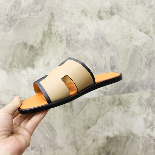HM IZMIR SANDAL TANGERINE AND PEACH CALFSKIN