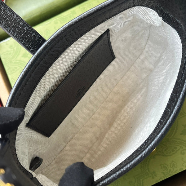 BORSA A MANO PICCOLA JACKIE 1961 19 IN DENIM NERO GIALLO E BORDI IN PELLE DI VITELLO NERA, FERRAMENTA ORO