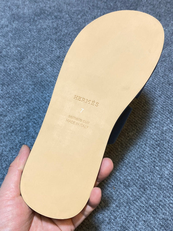 HM IZMIR SANDAL MOSS AND TIGER CALFSKIN WITH ICON