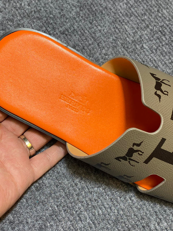 HM IZMIR SANDAL MOSS AND TIGER CALFSKIN WITH ICON