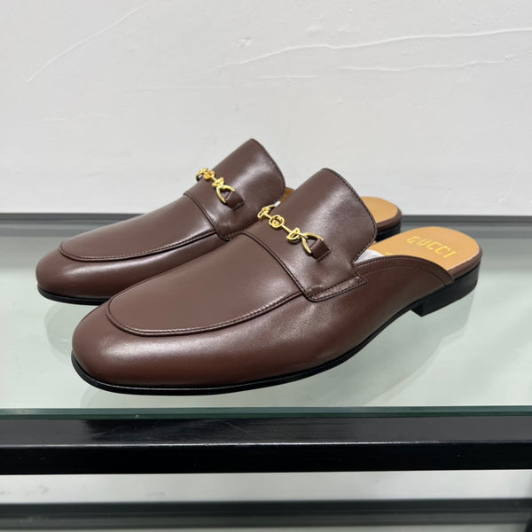 GG Men's Mule Brown Premium Calfskin 559040