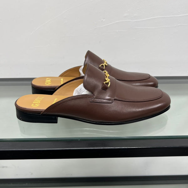 GG Men's Mule Brown Premium Calfskin 559040