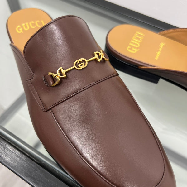 GG Men's Mule Brown Premium Calfskin 559040