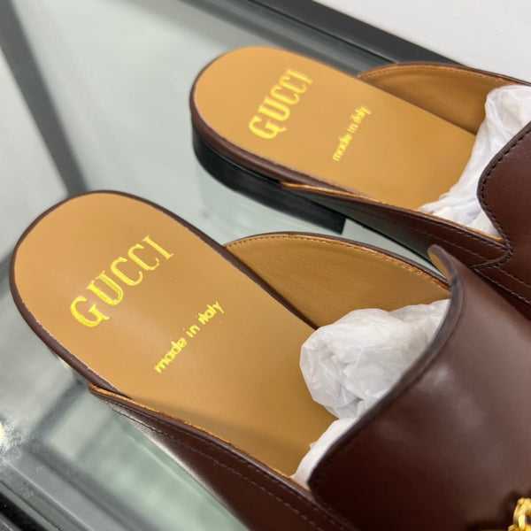 GG Men's Mule Brown Premium Calfskin 559040