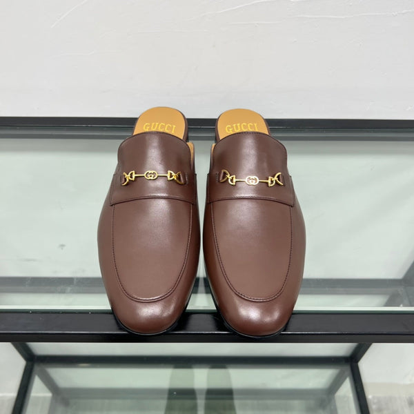 GG Men's Mule Brown Premium Calfskin 559040