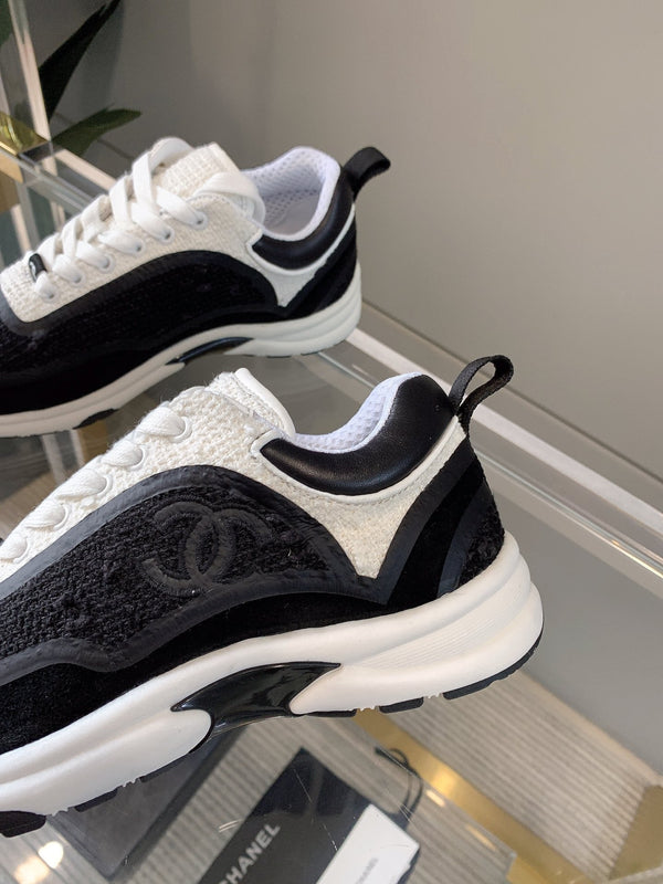 CC Sneaker In Black Wool 145622