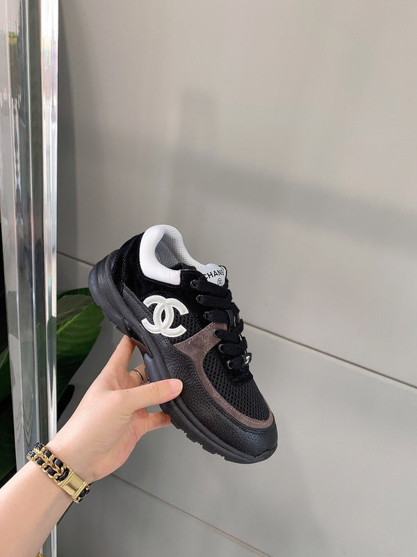 CC Sneaker In Black Mesh Fabric 145611