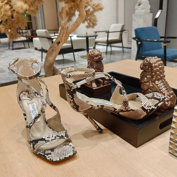 Jimmy 25 Azia 95 Beige Snakeskin Pattern Lambskin 240078