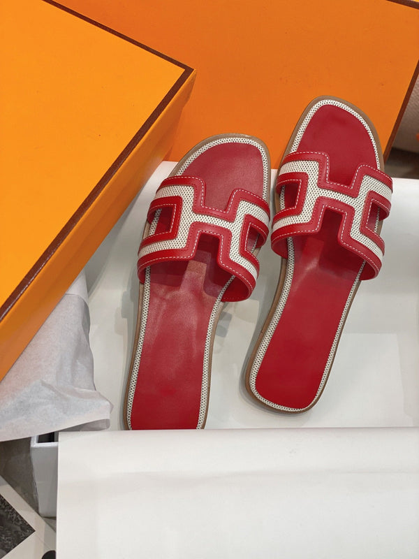 Oran Sandal Red Leather