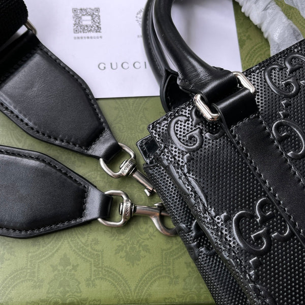 BORSA TOTE IN RILIEVO 20 IN PELLE DI VITELLO NERA