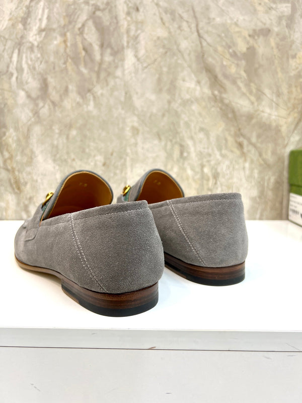 GG Men's Horsebit Loafer Grey Suede 550326