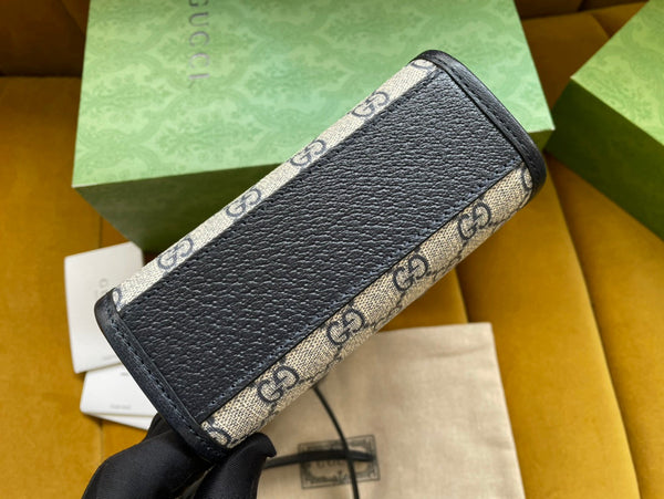 BORSA MINI TOTE 20 IN TELA BEIGE E PELLE DI VITELLO NERA