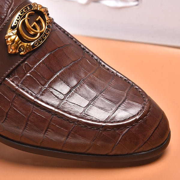GG Men's Interlocking GG Loafer Brown Cowhide 498781