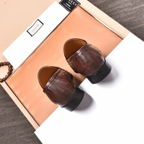 GG Men's Interlocking GG Loafer Brown Cowhide 498781