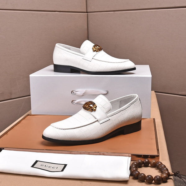 GG Men's Interlocking GG Loafer White Cowhide 498782