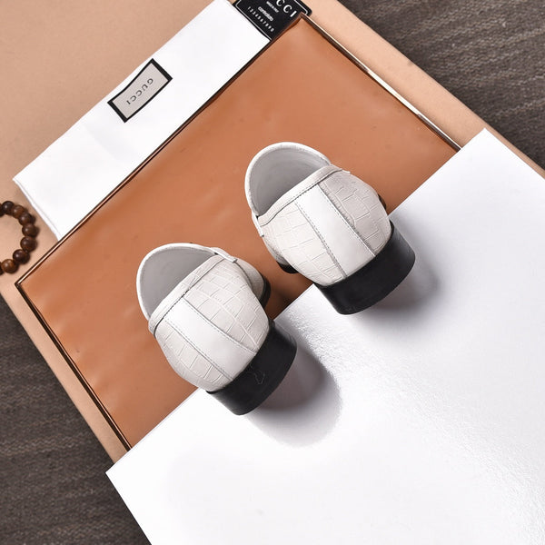 GG Men's Interlocking GG Loafer White Cowhide 498782