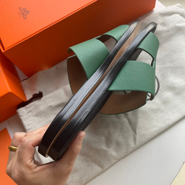 HM Men's Izmir Slide Green Sheepskin 538563