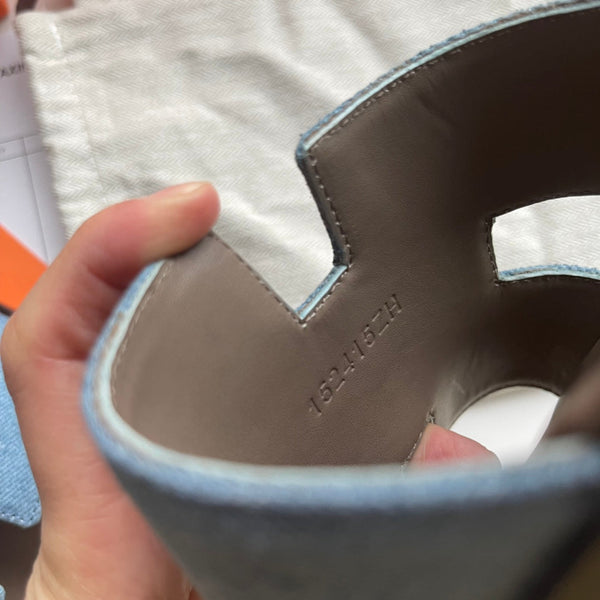 HM Men's Izmir Slide Denim Blue Sheepskin 538566