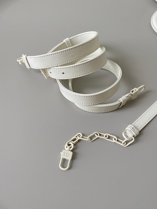 BORSA D-JOY MEDIA 26 IN PELLE DI VITELLO BIANCA