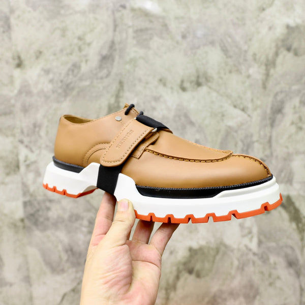 HM DERBY LACE-UP SHOES LIGHT BROWN CALFSKIN