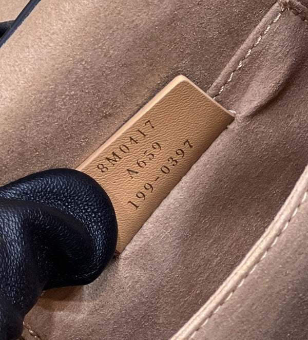 BORSA FENDI KANI 19 IN PELLE DI VITELLO MIX NERO MARRONE CIOCCOLATO CON FERRAMENTA ORO