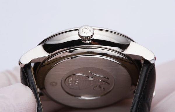 Omega De Ville 32.5mm Gold Dial Leather