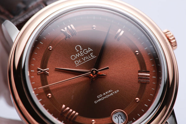Omega De Ville 32.5mm Chocolate Dial Leather