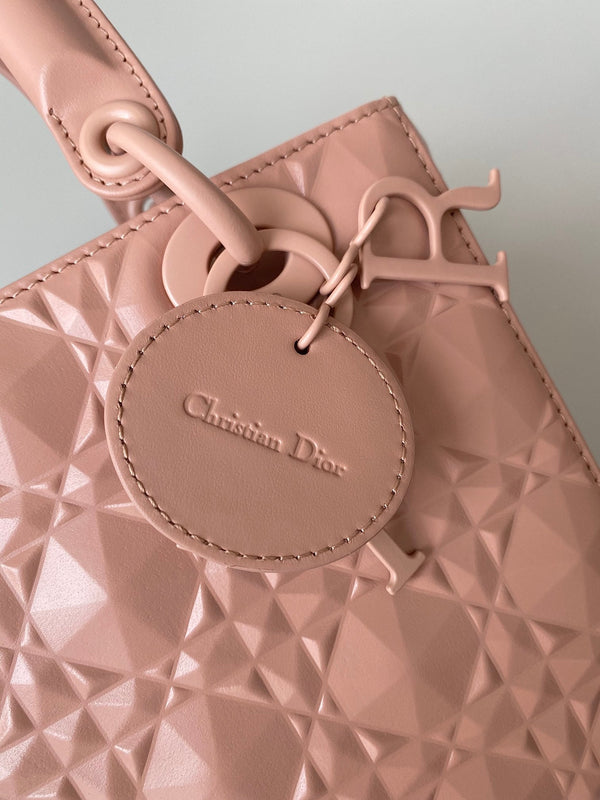 SMALL LADY 20 BLUSH ULTRAMATTE LAMBSKIN MOTIVO DIAMANTE