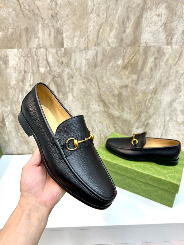 GG Men's Horsebit Loafer Black Cowhide 522561