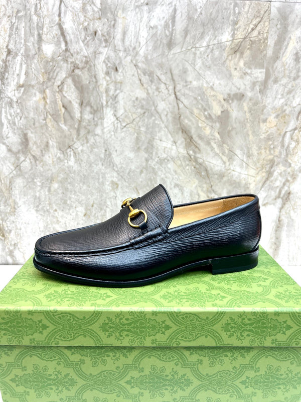 GG Men's Horsebit Loafer Black Cowhide 522561