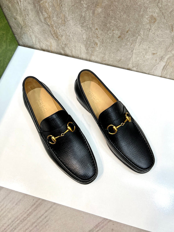 GG Men's Horsebit Loafer Black Cowhide 522561