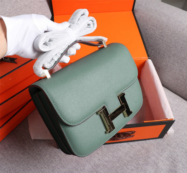 HM CONSTANCE BAGS 22 HUNTER GREEN EPSOM
