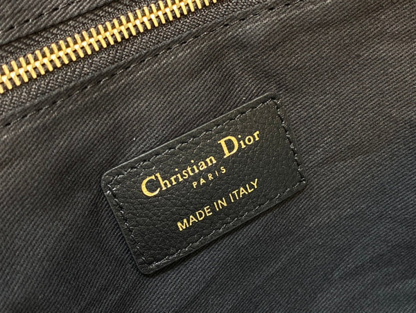 cd grande caro daily borsa in pelle di vitello nera