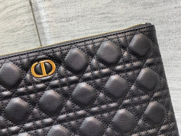 cd grande caro daily borsa in pelle di vitello nera