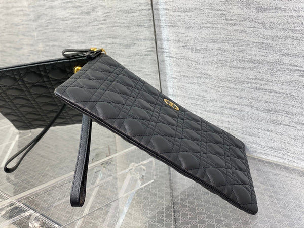 cd grande caro daily borsa in pelle di vitello nera