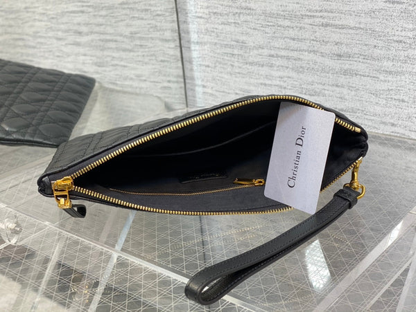 cd grande caro daily borsa in pelle di vitello nera