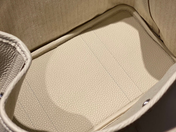 HM GARDEN PARTY 30 WHITE CALFSKIN