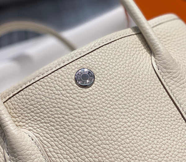 HM GARDEN PARTY 30 WHITE CALFSKIN