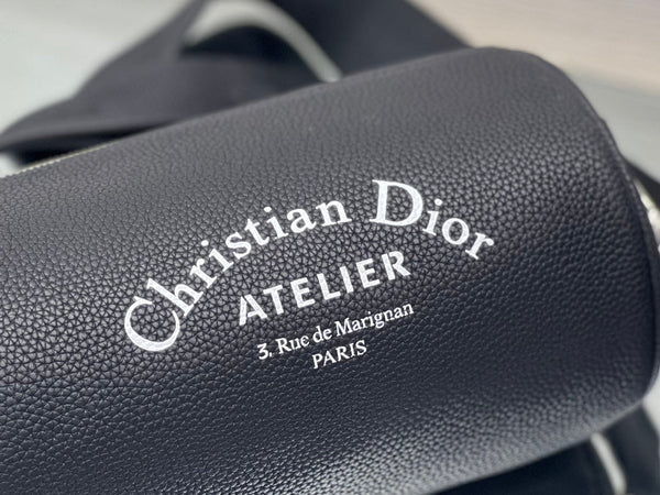 BORSA A SECCHIELLO TONDO 21 IN PELLE DI AGNELLO NERA