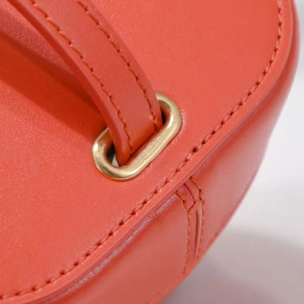 BORSA A TRACOLLA SQUARE BOX 11 IN PELLE DI VITELLO ARANCIONE FUOCO