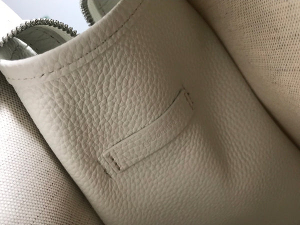 BORSA HARDY PM 40 IN TELA GOYARDINE BIANCA E RIFINITURE IN PELLE TAURILLON