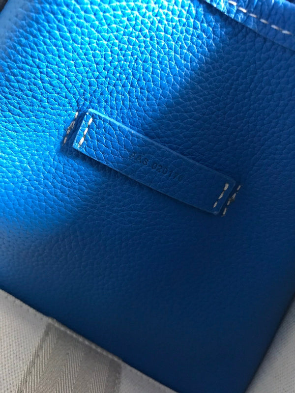 BORSA HARDY PM 40 IN TELA GOYARDINE AZZURRO CIELO E RIFINITURE IN PELLE TAURILLON