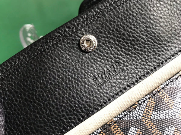 BORSA HARDY PM 40 IN TELA GOYARDINE NERA E RIFINITURE IN PELLE TAURILLON