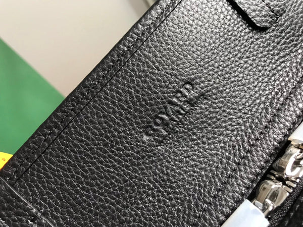 BORSA HARDY PM 40 IN TELA GOYARDINE NERA E RIFINITURE IN PELLE TAURILLON