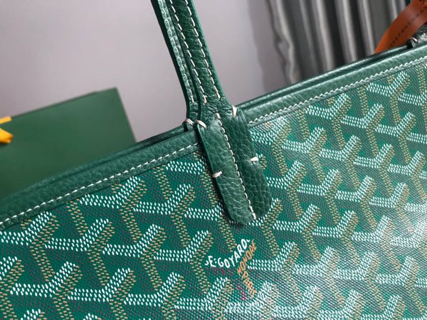 BORSA HARDY PM 40 IN TELA GOYARDINE VERDE E RIFINITURE IN PELLE TAURILLON