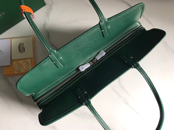 BORSA HARDY PM 40 IN TELA GOYARDINE VERDE E RIFINITURE IN PELLE TAURILLON