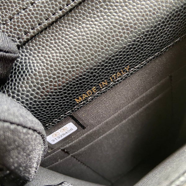 CC Phone Holder Pale & Air Pod Bag Black Caviar Diamond Hardware 229776