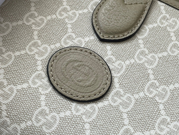 MINI BORSA A TRACOLLA 20 CON G INTERCETTATE IN TELA BEIGE