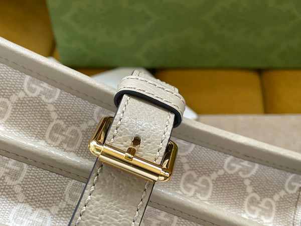 MINI BORSA A TRACOLLA 20 CON G INTERCETTATE IN TELA BEIGE