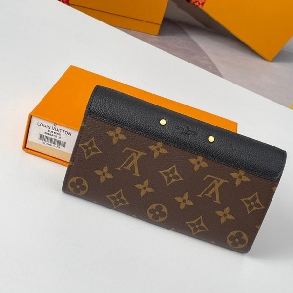 LV M58415 Pallas Wallet Black Monogram Canvas 221565